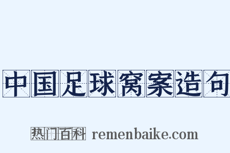 中国足球窝案造句是什么意思的图片